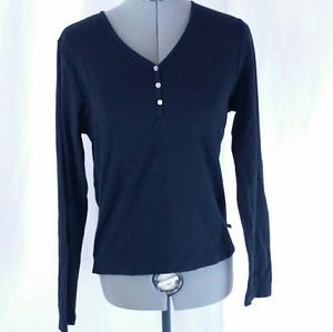 Anne Klein Woman's Medium Black Long Sleeve Shirt